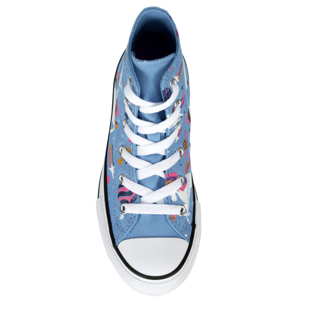 CONVERSE Girls Chuck Taylor All Star High Top Sneaker - PALE BLUE