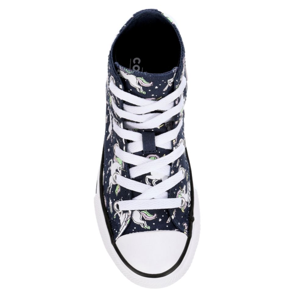 CONVERSE Girls Chuck Taylor All Star High Top Sneaker - NAVY
