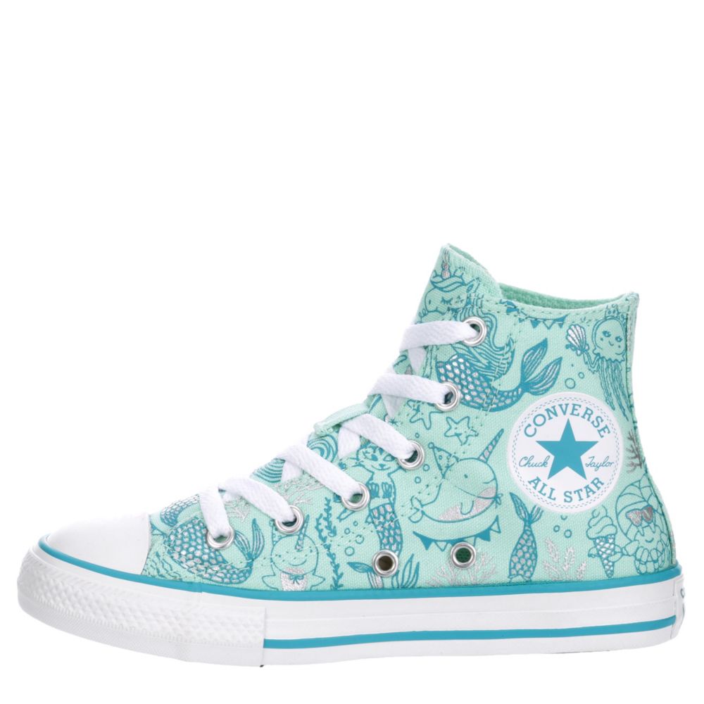 teal girls sneakers