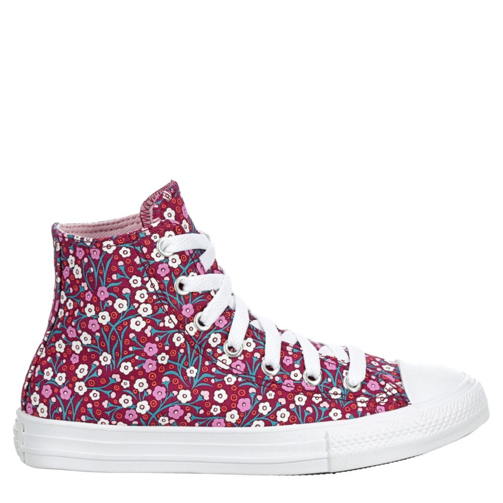 girls burgundy converse