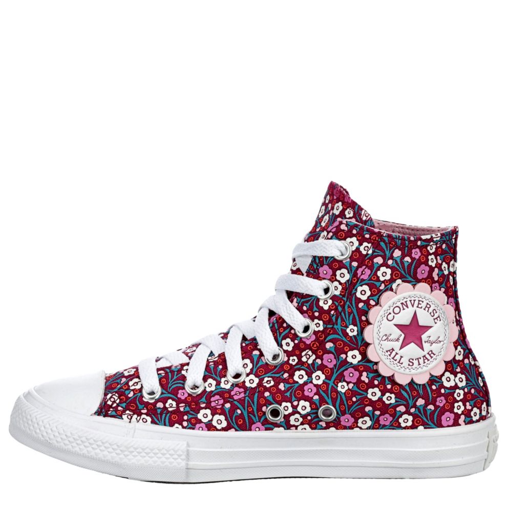 girls burgundy converse