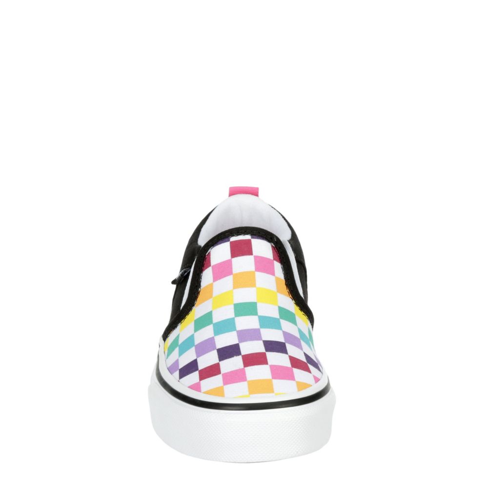 VANS Girls Asher Slip On Sneaker - WHITE