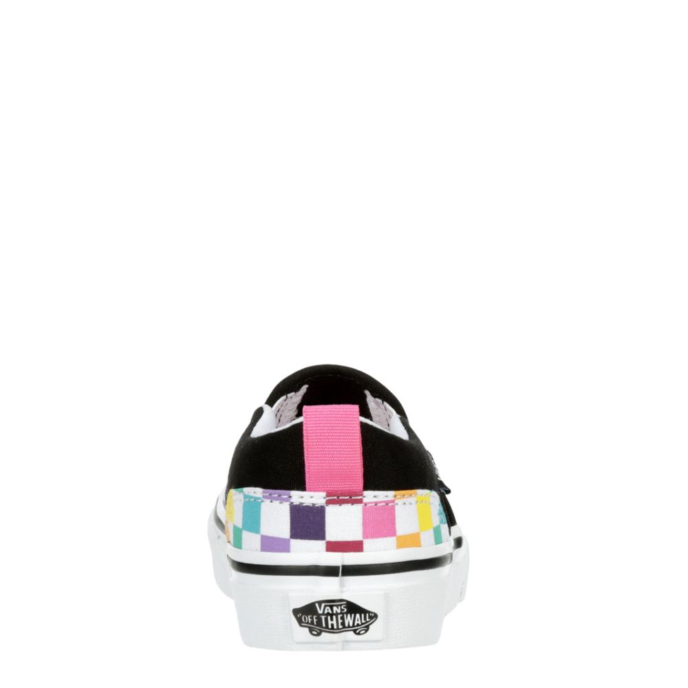 VANS Girls Asher Slip On Sneaker - WHITE