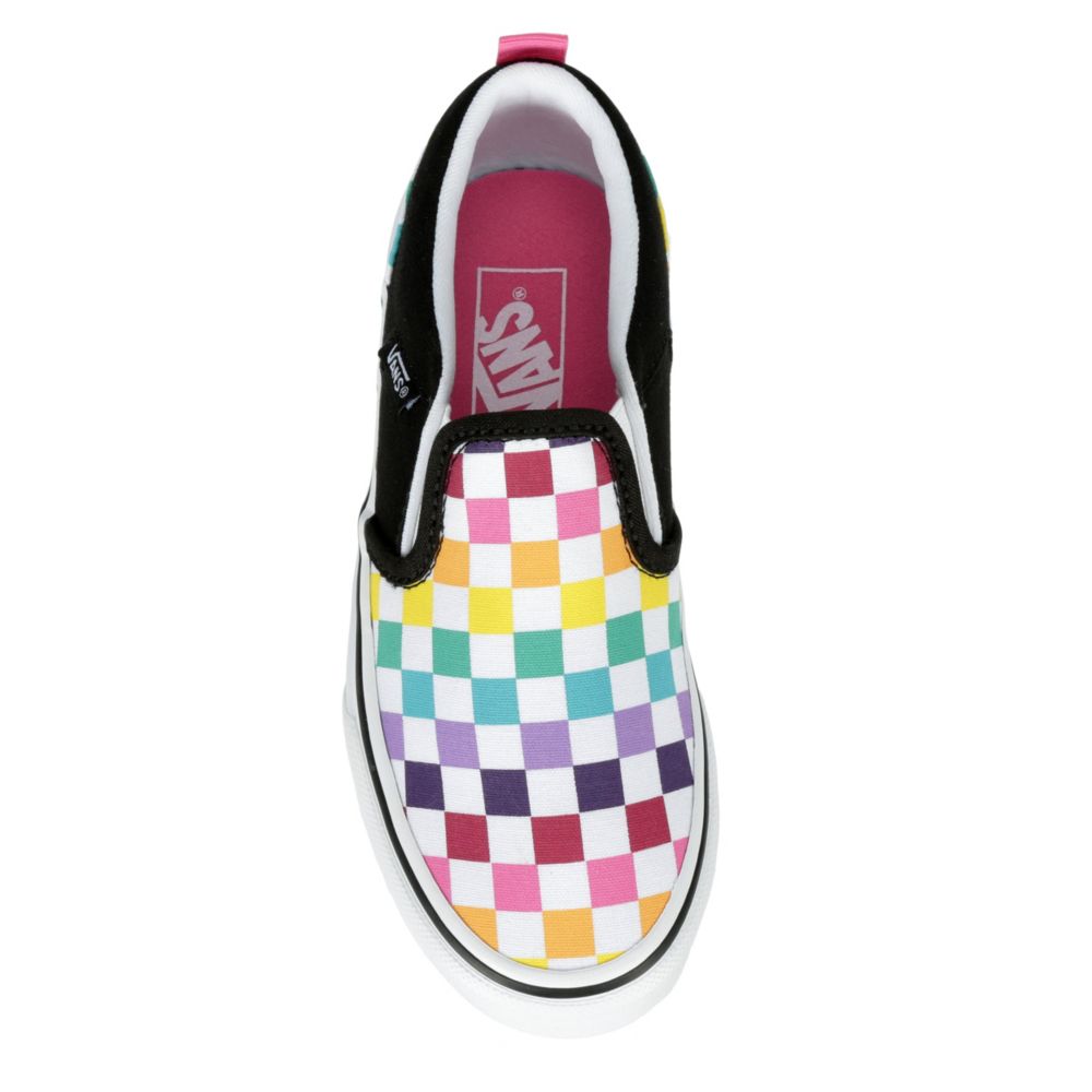 VANS Girls Asher Slip On Sneaker - WHITE
