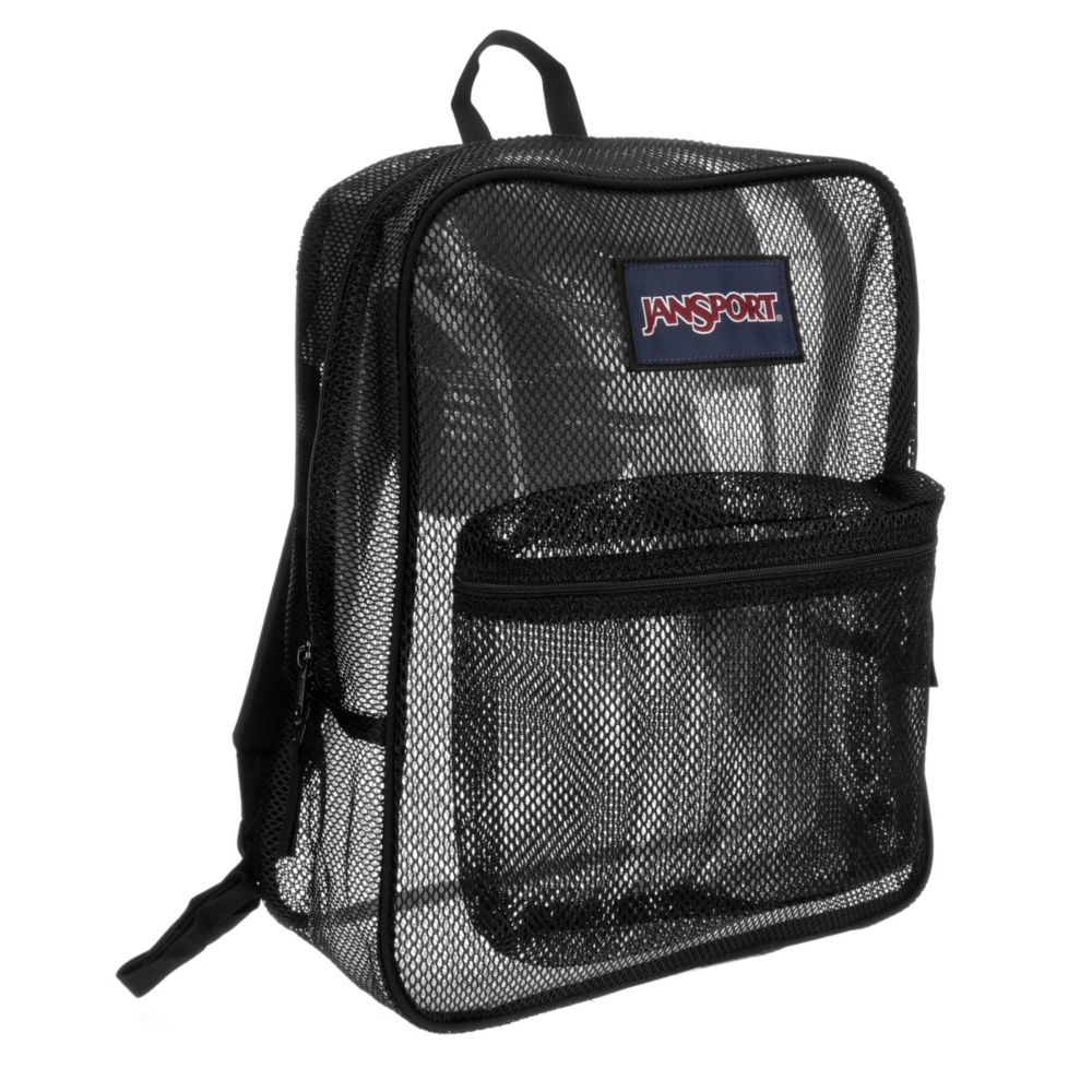 jansport black mesh backpack