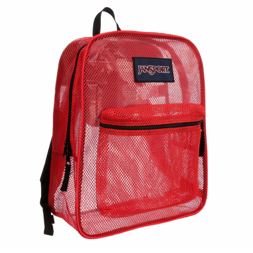 red mesh backpack