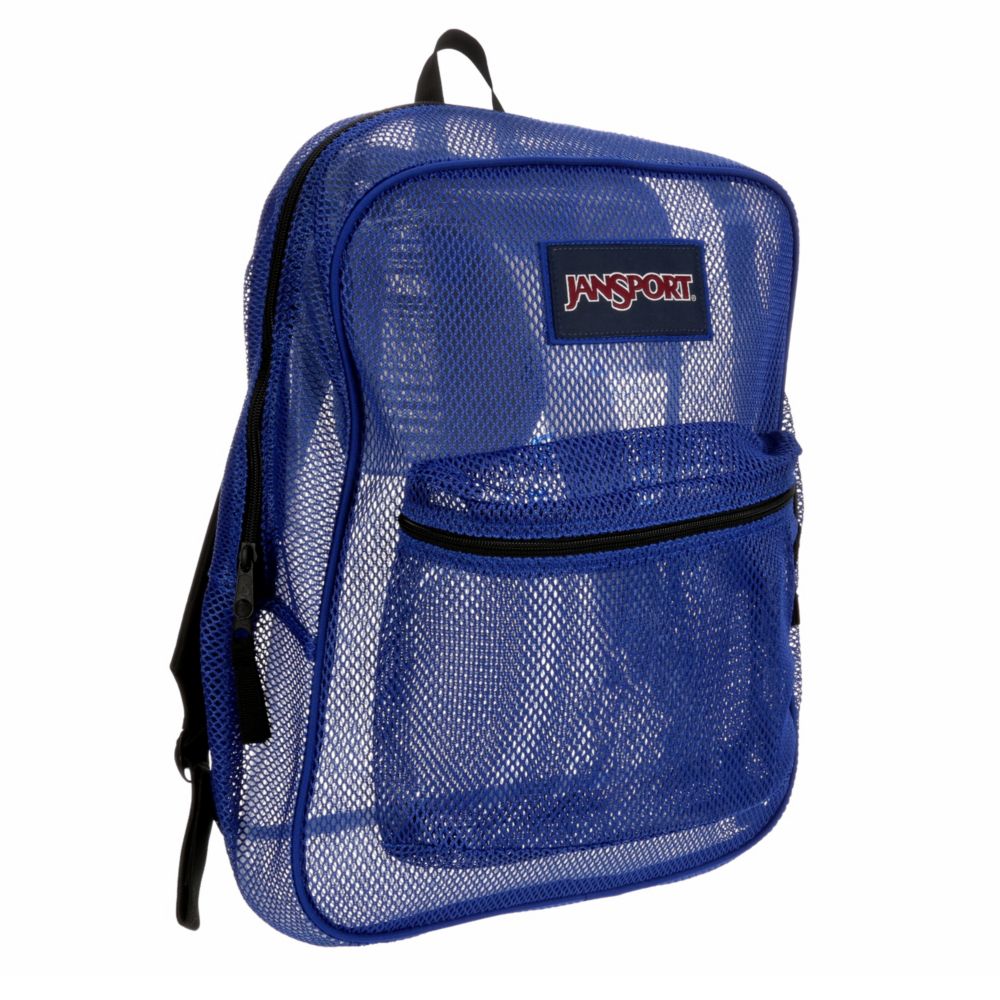 blue mesh backpack