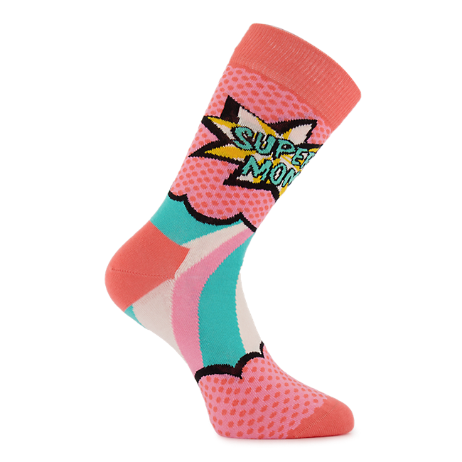 Happy Socks Super Mom Damen Socken 36-40 VZ6644 Happy Socks Super Mom Damen Socken 36-40 VZ6644