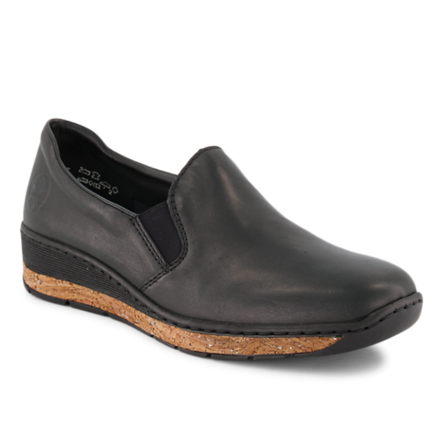 Rieker Damen Slipper Schwarz