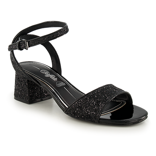 Buffalo Rainelle Damen Hohe Sandalette Schwarz