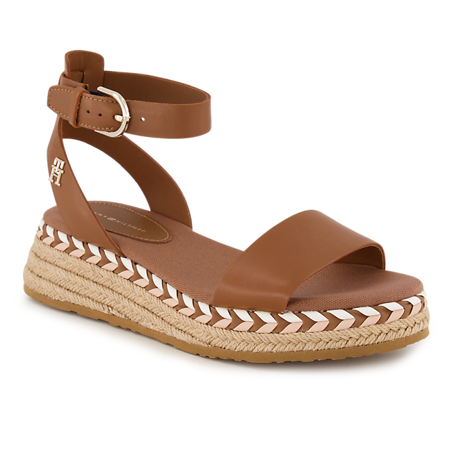 Tommy Hilfiger Damen Hohe Sandalette Braun