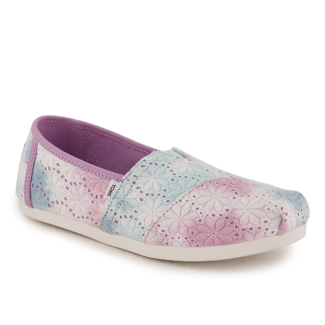 Toms Tie Dye Floral Damen Slipper Lila