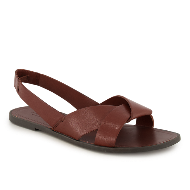 Vagabond Tia Damen Flache Sandalette Cognac