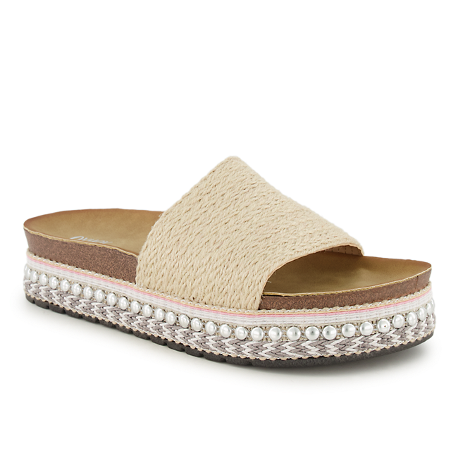 Oxmox Damen Pantolette Beige