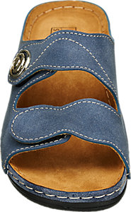 navy blue footbed sandals