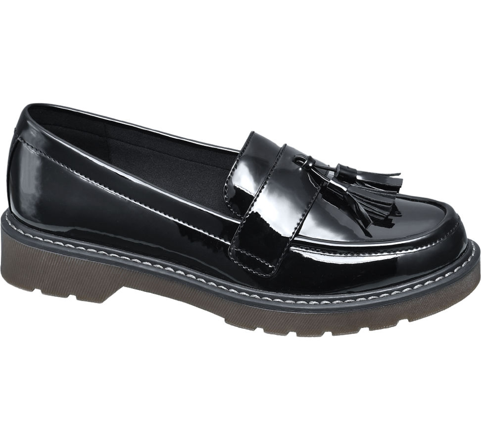 Graceland Ladies Black Chunky Loafers | Deichmann
