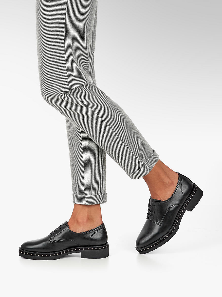 Graceland Damen Dandy Schnürer schwarz Neu