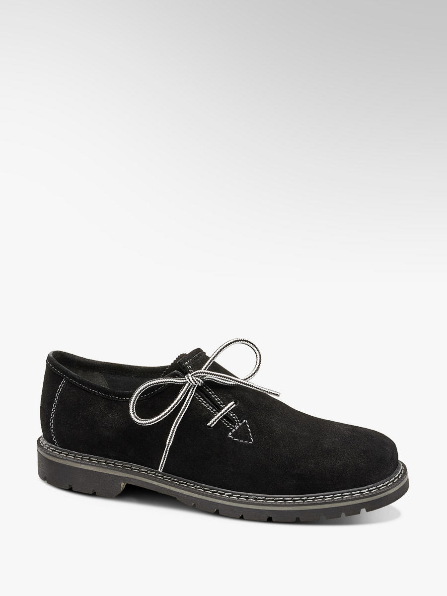 Herren Schuhe Herrenschuhe Haferlschuhe Wanderschuhe Laufschuhe Schwarz leder