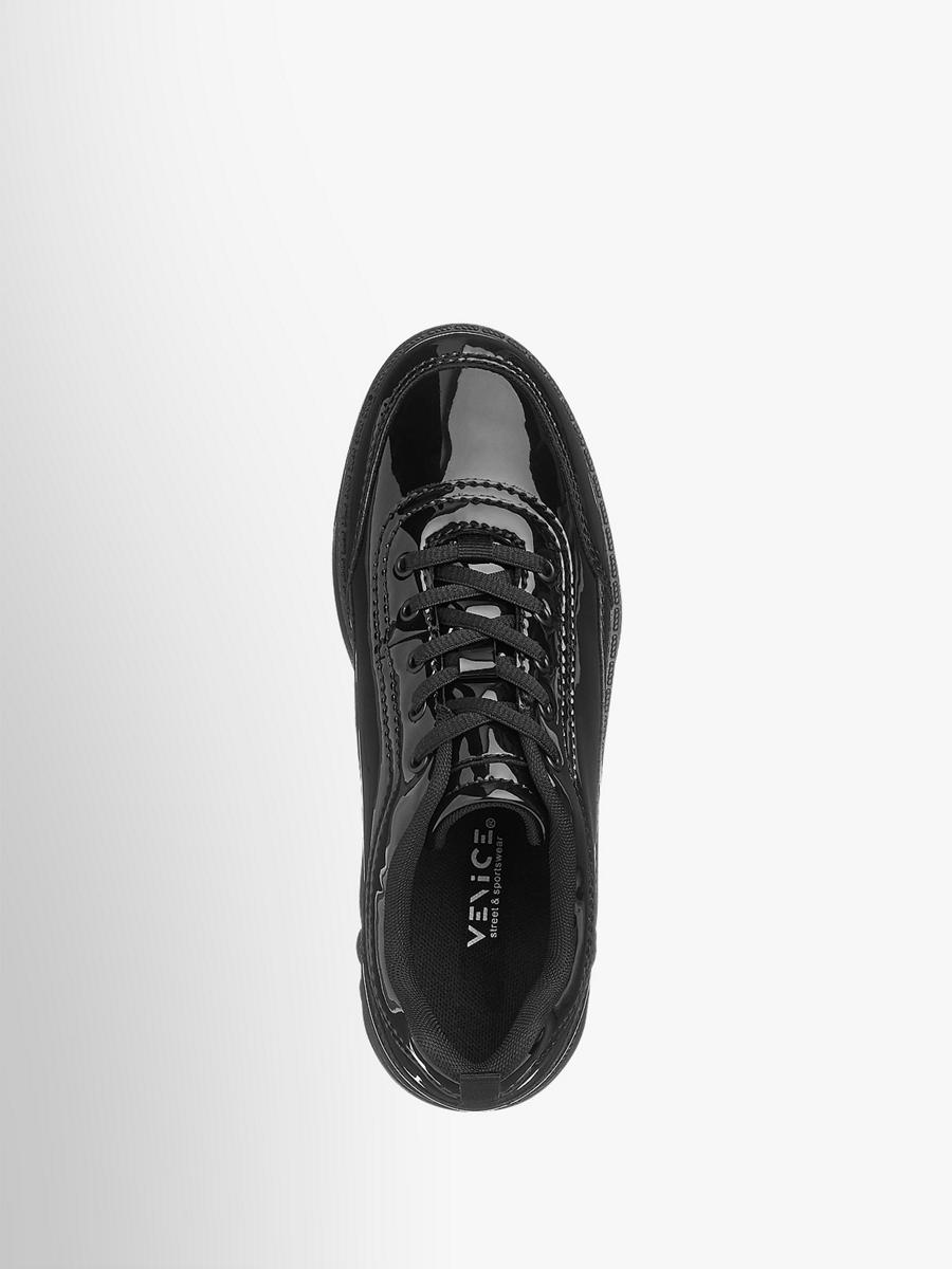 plateau sneaker schwarz damen