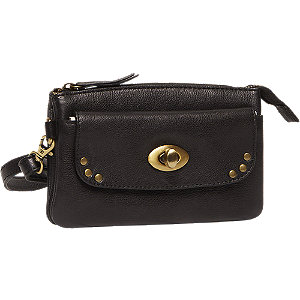 5Th Avenue Zwarte Schoudertas Leer 5th avenue kopen in de aanbieding