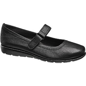 Medicus Zwarte Leren Ballerina Klittenband medicus kopen in de aanbieding