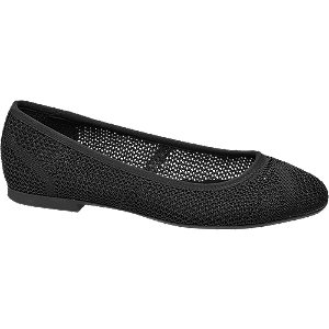 Graceland Zwarte Ballerina Perforatie graceland kopen in de aanbieding