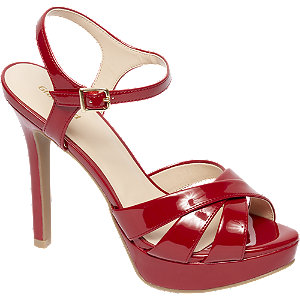 Graceland Rode Sandalette Plateauzool graceland kopen in de aanbieding Graceland Rode Sandalette Plateauzool graceland kopen in de aanbieding