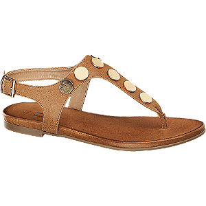 5Th Avenue Bruine Leren Sandaal Gesp Sluiting 5th avenue kopen in de aanbieding