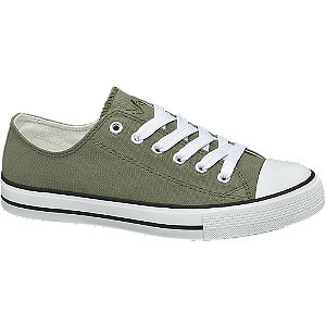 Vty Khaki Canvas Sneaker vty kopen in de aanbieding