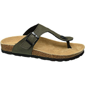 Graceland Khaki Sandaal Leren Voetbed graceland kopen in de aanbieding Graceland Khaki Sandaal Leren Voetbed graceland kopen in de aanbieding
