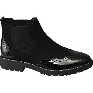 Zwarte chelsea brogue Graceland maat 36 Tassenshoponline.nl Zwarte brogue chelsea boot van Graceland
