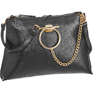 Graceland Zwarte Schoudertas Ketting graceland kopen in de aanbieding