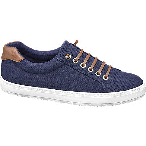 Vty Blauwe Canvas Sneaker Slip vty kopen in de aanbieding