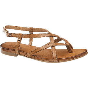 5Th Avenue Cognac Sandaal Leer 5th avenue kopen in de aanbieding