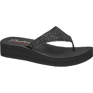 Skechers Zwarte Teenslipper Siersteentjes skechers kopen in de aanbieding Skechers Zwarte Teenslipper Siersteentjes skechers kopen in de aanbieding