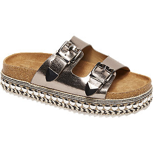 Graceland Pewter Pantolette Gespen graceland kopen in de aanbieding Graceland Pewter Pantolette Gespen graceland kopen in de aanbieding