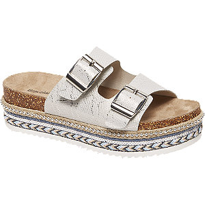 Graceland Zilveren Pantolette Gespen graceland kopen in de aanbieding Graceland Zilveren Pantolette Gespen graceland kopen in de aanbieding