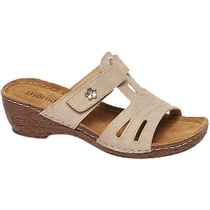 Bjorndal Beige Slipper Klittenband bjorndal kopen in de aanbieding