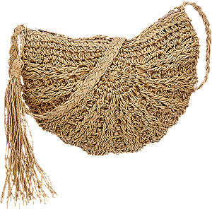 Graceland Beige Schoudertas Riet graceland kopen in de aanbieding