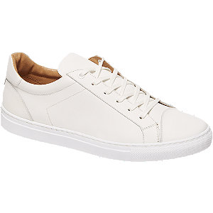 Am Shoe Witte Leren Sneaker Vetersluiting am shoe kopen in de aanbieding