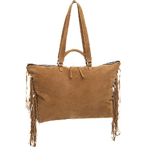 Graceland Cognac Shopper Franjes graceland kopen in de aanbieding