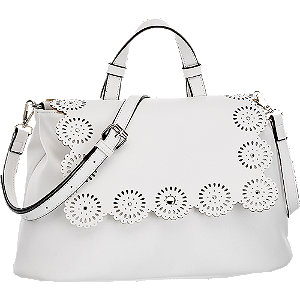 Graceland Witte Handtas Perforatie graceland kopen in de aanbieding Graceland Witte Handtas Perforatie graceland kopen in de aanbieding
