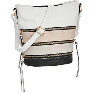 Graceland Witte Schoudertas Ritsen graceland kopen in de aanbieding