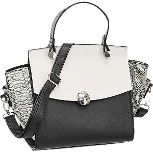 Graceland Zwartwit Handtas Slang graceland kopen in de aanbieding Graceland Zwartwit Handtas Slang graceland kopen in de aanbieding