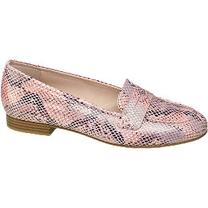 Graceland Roze Slangenprint Loafer graceland kopen in de aanbieding