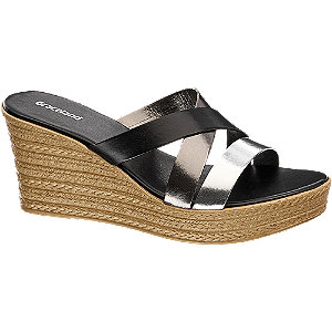 Graceland Zwart Grijs En Zilveren Sleehak Metallic graceland kopen in de aanbieding Graceland Zwart Grijs En Zilveren Sleehak Metallic graceland kopen in de aanbieding