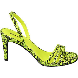 Graceland Neon Gele Sandalette Slangenprint graceland kopen in de aanbieding Graceland Neon Gele Sandalette Slangenprint graceland kopen in de aanbieding