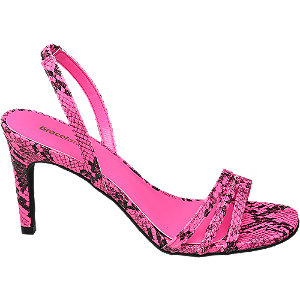 Graceland Neon Roze Sandalette Slangenprint graceland kopen in de aanbieding Graceland Neon Roze Sandalette Slangenprint graceland kopen in de aanbieding