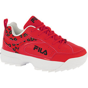 Rode sneaker panterprint Fila maat 34 - Vindjeschoen.nl