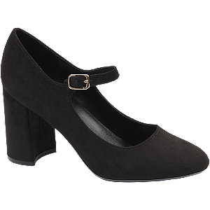 Zwarte pumps met bandje van haren hot sale